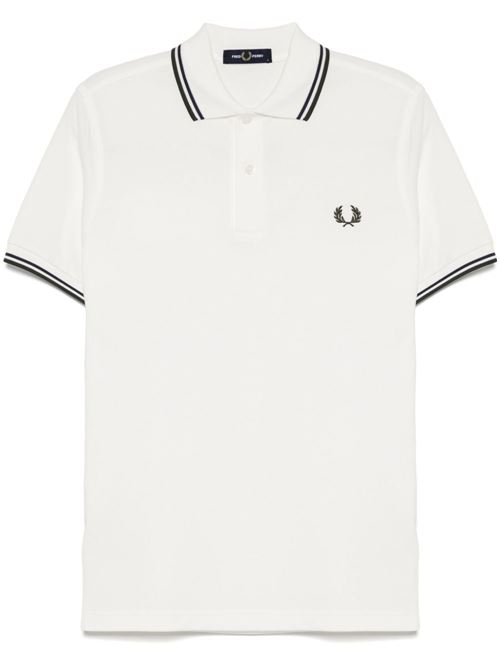 Polo manica corta con doppio bordino e logo ricamato FRED PERRY | M3600Y23